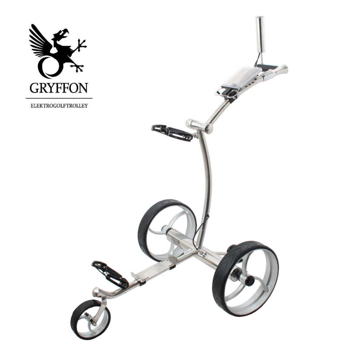 Elektro Golf Trolley GRYFFON STEEL Edition mit Fernbedienung GRYFFON
