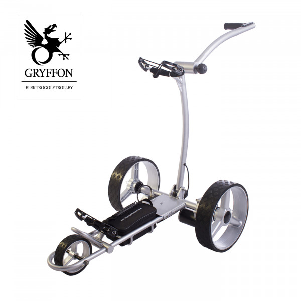 Elektro-Golf-Caddy GRYFFON BASIC mit LITHIUM-Akku Silber